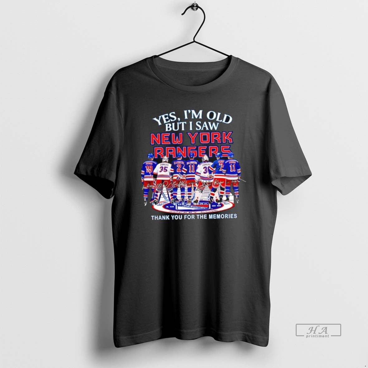 Official Yes Im Old But I Saw New York Rangers Hockey Signatures Thank You For T-Shirts, Hoodie, Sweatshirt