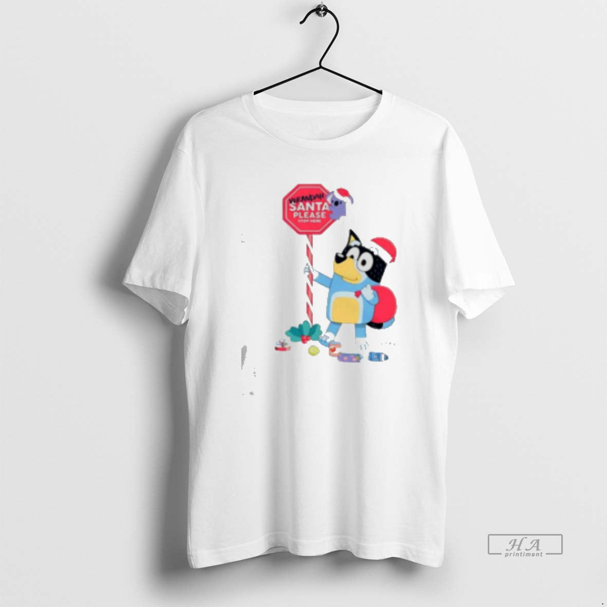 Official Bluey Adults Verandah Santa Please Stop Here Classic Womens T-Shirts, Hoodie, Sweatshirt | AU18TeeNovaLab.com