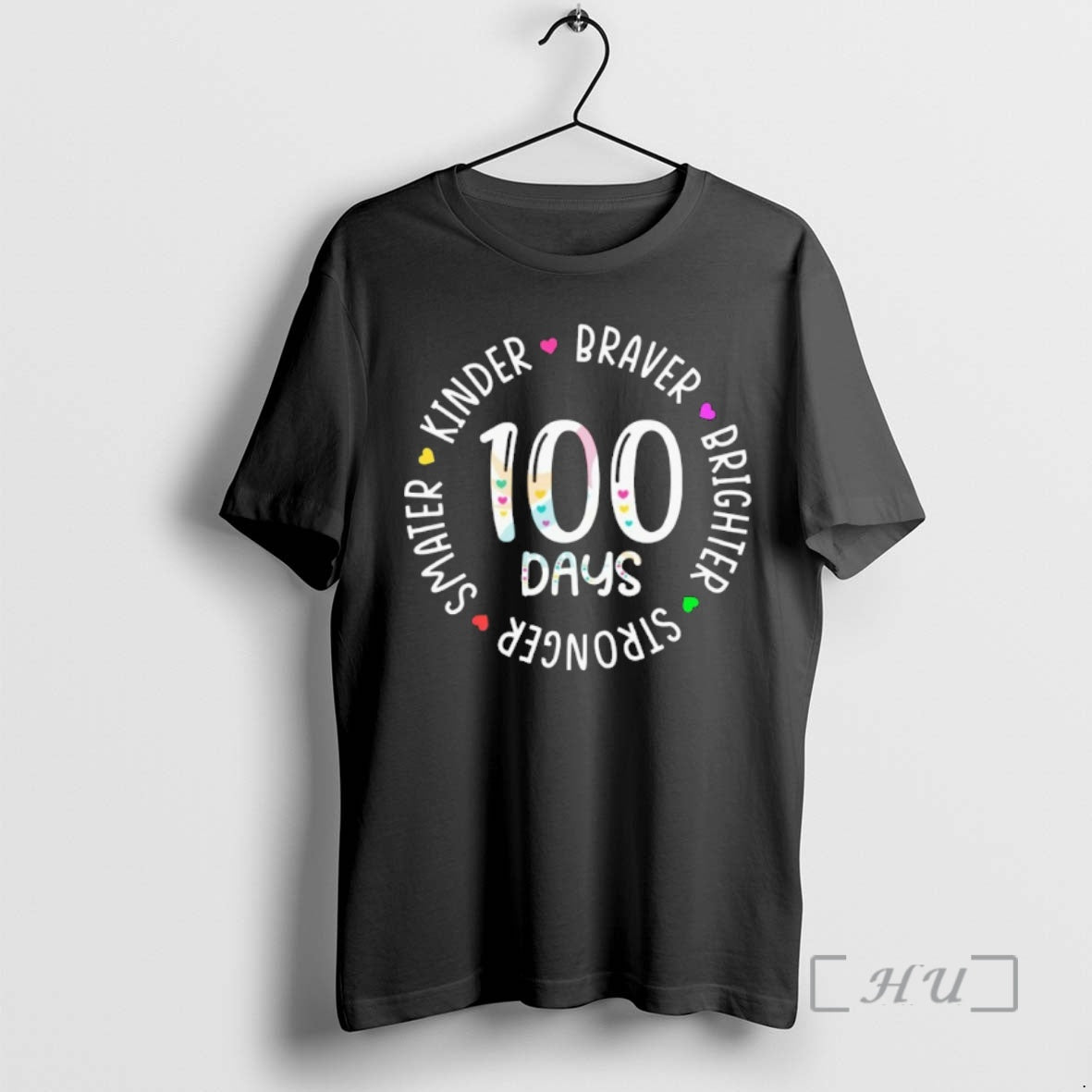 Officials 100 Days Teacher Smarter Kinder Braver T-Shirts, Hoodie, Sweatshirt | AU18TeeNovaLab.com