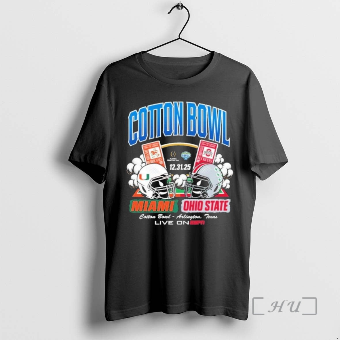 Officials 2025 Cotton Bowl Head To Head Miami Vs Osu T-Shirts, Hoodie, Sweatshirt | AU18TeeNovaLab.com