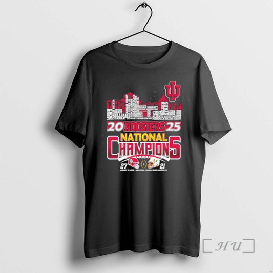 Officials 2025 Hoosiers National Champions Typo City T-Shirts, Hoodie, Sweatshirt | AU18TeeNovaLab.com