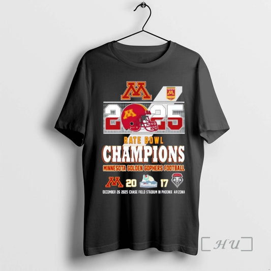 Officials 2025 Rate Bowl Champions Minnesota Golden Gophers Football Chase Field Stadium Premium T Shirts Hoodie, Sweatshirt