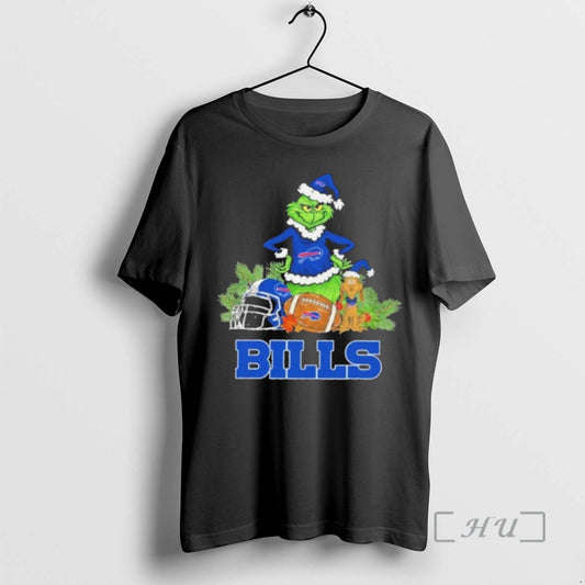 Officials 2025 Santa Grinch X Dog Ball Merry Christmas Bills Logo Premium T Shirts Sweater Hoodie, Sweatshirt