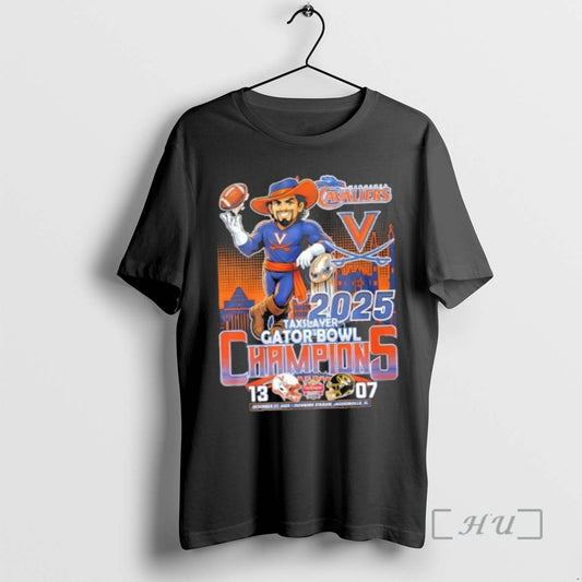 Officials 2025 Taxslayer Gator Bowl Champions Virginia Cavaliers Everbank Stadium Skyline Premium T Shirts Sweater...