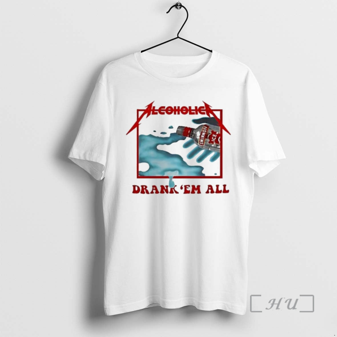 Officials Alcoholica Metallica Drank Em All Vodka Smirnoff Ice T-Shirts, Hoodie, Sweatshirt | AU18TeeNovaLab.com