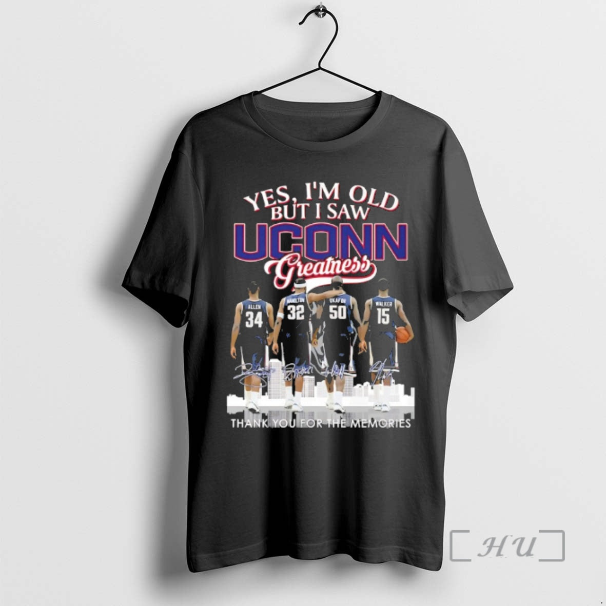 Officials Allen And Legends Yes Im Old But I Saw Uconn Huskies Greatness Skyline Signatures T-Shirts, Hoodie, Sweatshirt