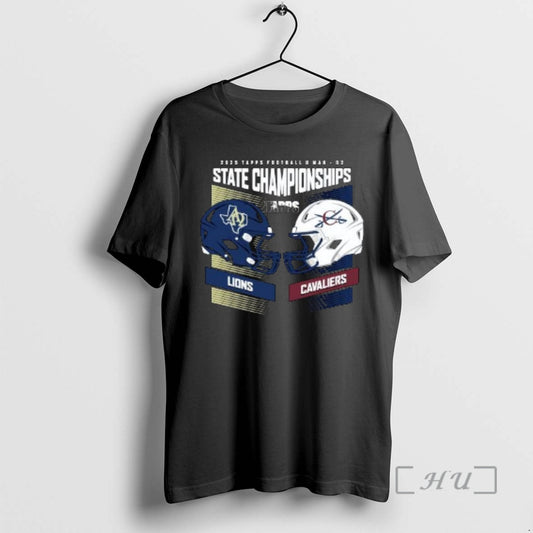 Officials Alpha Omega Academy Lions Vs Covenant Classical Cavaliers 2025 Tapps Football State Championships H2h T-Shirts,...