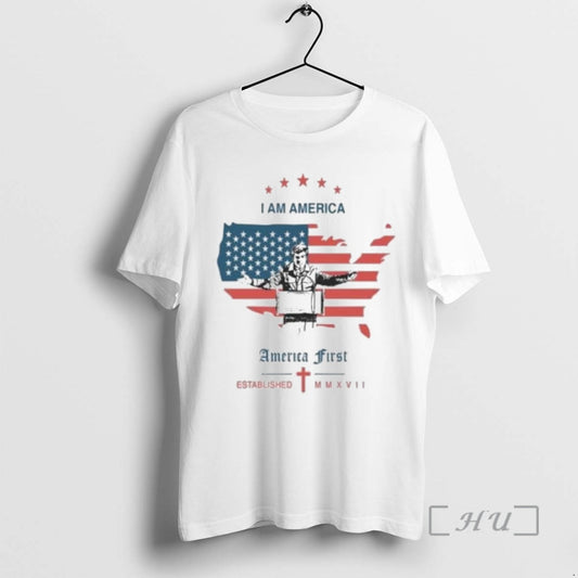 Officials America First I Am America Circle White