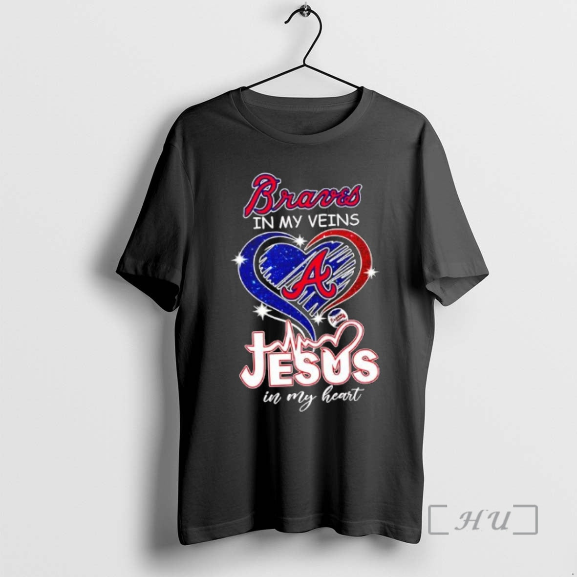 Officials Atlanta Braves In My Veins Jesus In My Heart Baseball Graphic Premium T Shirts Hoodie, Sweatshirt