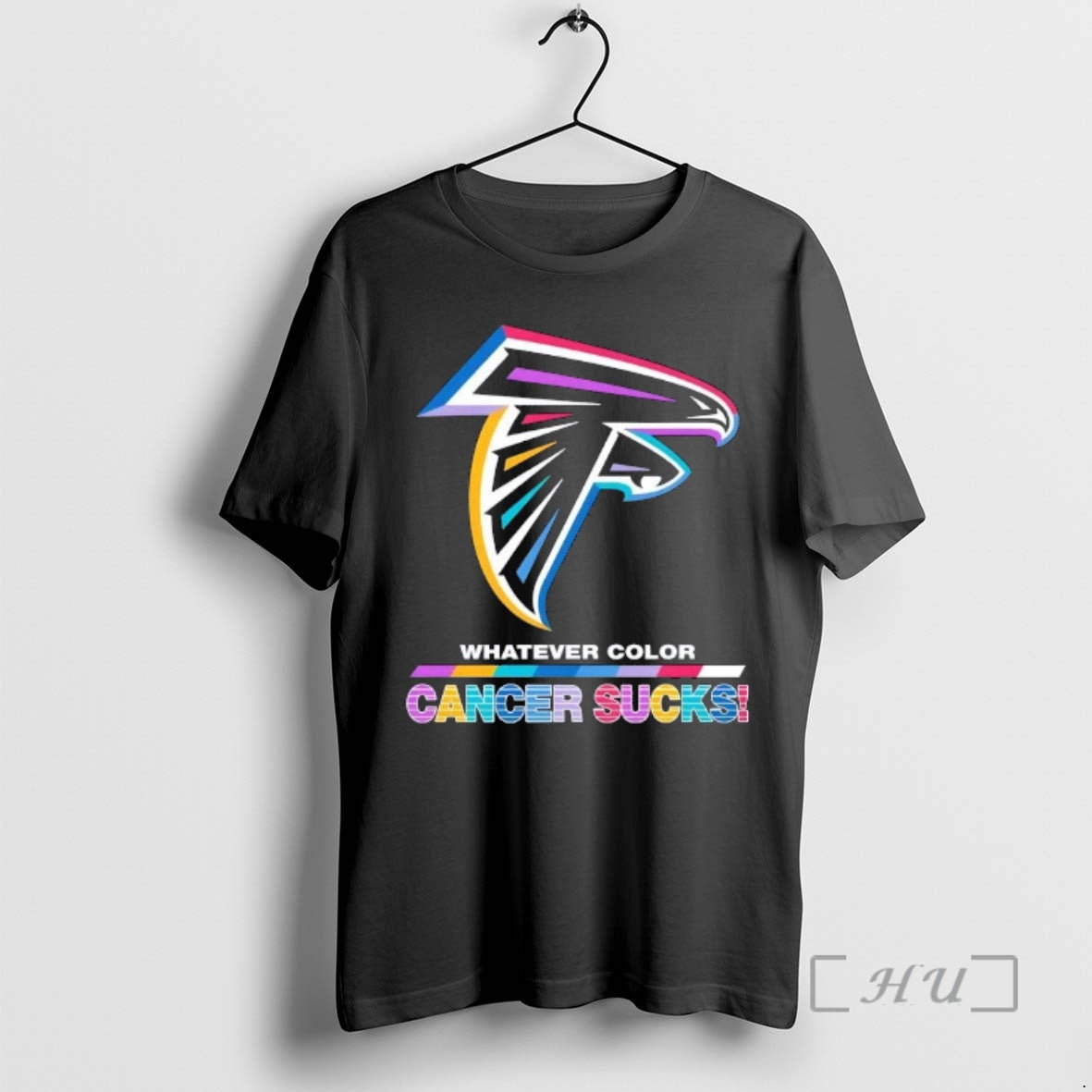 Officials Atlanta Falcons Football Whatever Color Cancer Sucks Logo Colors T-Shirts, Hoodie, Sweatshirt | AU18TeeNovaLab.com
