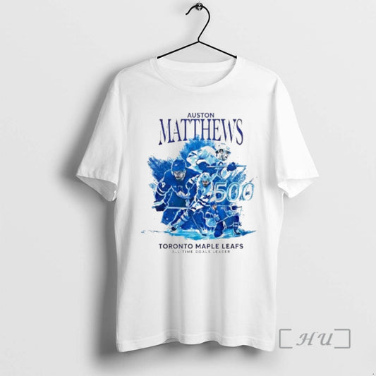 Officials Auston Matthews 500 All Time Goals Leader Toronto Maple Leafs Premium T Shirts Sweater