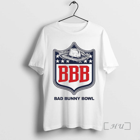 Officials Bbb Bad Bunny Bowl Straw Hat Logo Shield T-Shirts, Hoodie, Sweatshirt | AU18TeeNovaLab.com