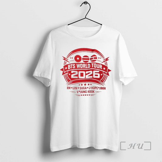 Officials Bts World Tour 2026 Logo Rm Jin Suga J Hope Jimin V Jungkook Premium T-Shirts, Hoodie, Sweatshirt
