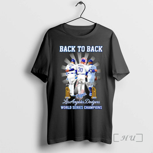 Officials Back To Back Los Angeles Dodgers World Series Champions In 2024 And 2025 Premium T-Shirts, Hoodie, Sweatshirt