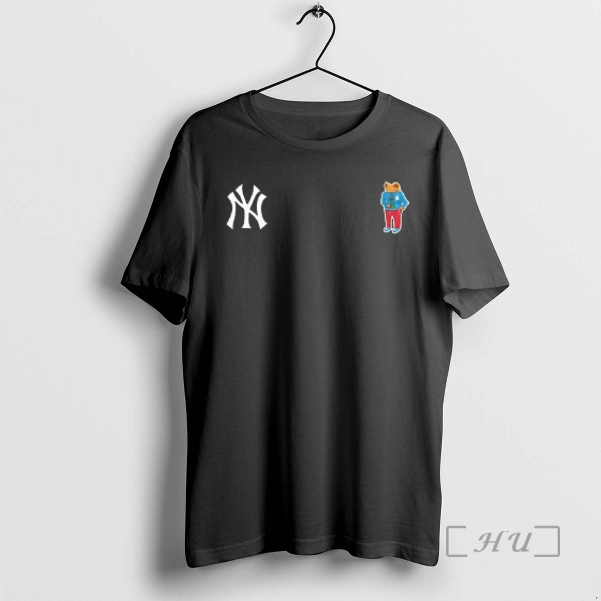Officials Bad Bunny X New York Yankees Logo Double Sided Graphic Premium T Shirts Sweater