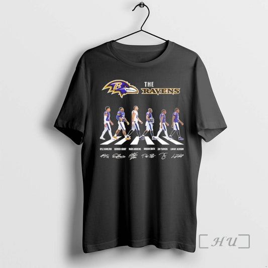 Officials Baltimore Ravens Players Walking Abbey Road Signatures