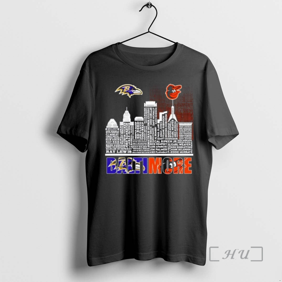 Officials Baltimore Sports Ravens X Orioles All Names City Skyline T-Shirts, Hoodie, Sweatshirt | AU18TeeNovaLab.com