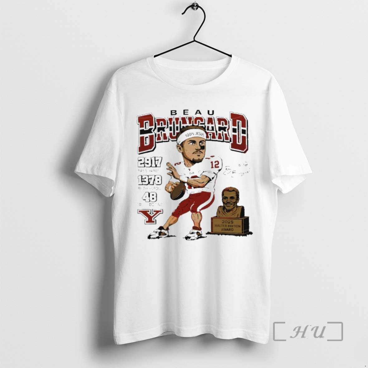 Officials Beau Brungard 2025 Walter Payton Award Winner Youngstown State Penguins Trophy Premium T Shirts Hoodie, Sweatshirt