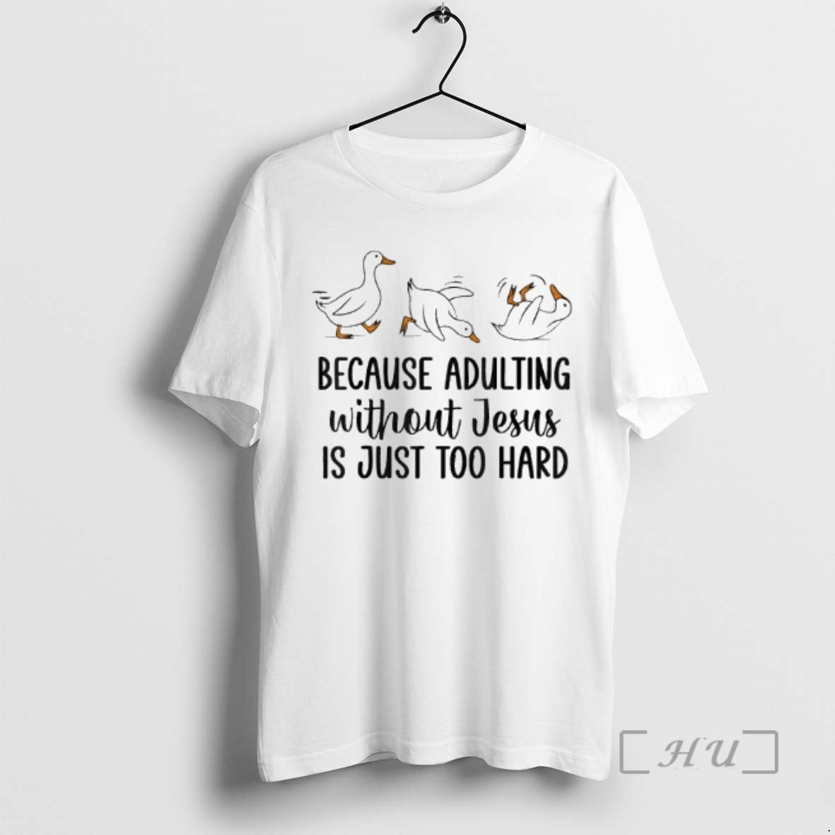 Officials Because Adulting Without Jesus Is Just Too Hard Funny Goose Premium T Shirts Sweater Hoodie, Sweatshirt