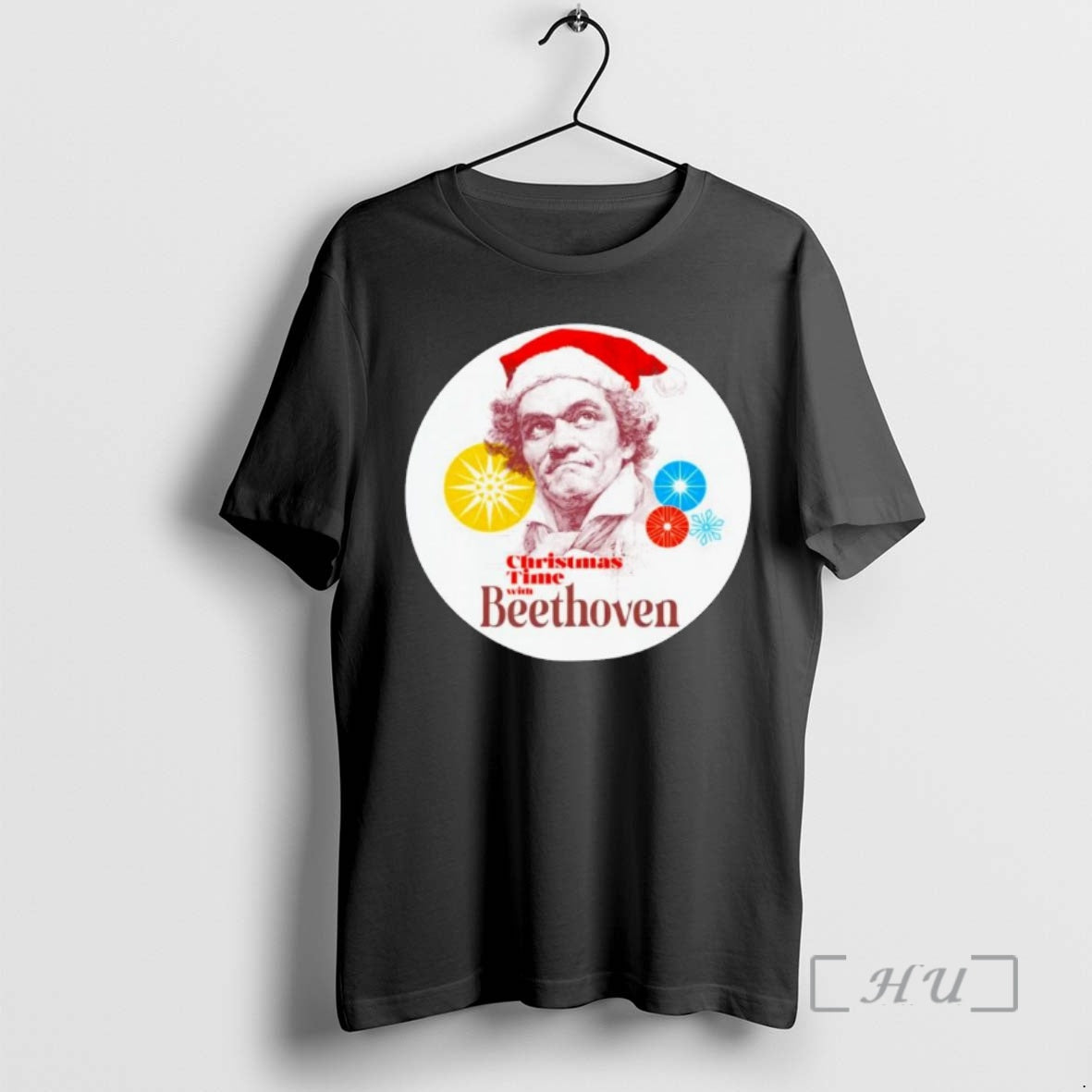 Officials Beethoven With Santa Hat Christmas Time Ornaments T-Shirts, Hoodie, Sweatshirt | AU18TeeNovaLab.com