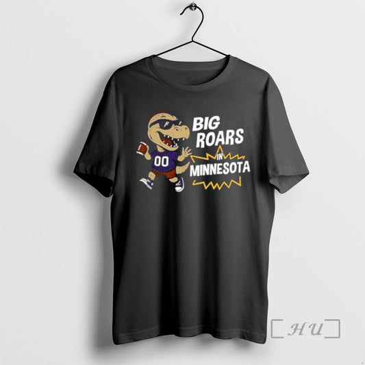 Officials Big Roars In Minnesota Vikings Dinosaur Cartoon Funny T-Shirts, Hoodie, Sweatshirt | AU18TeeNovaLab.com