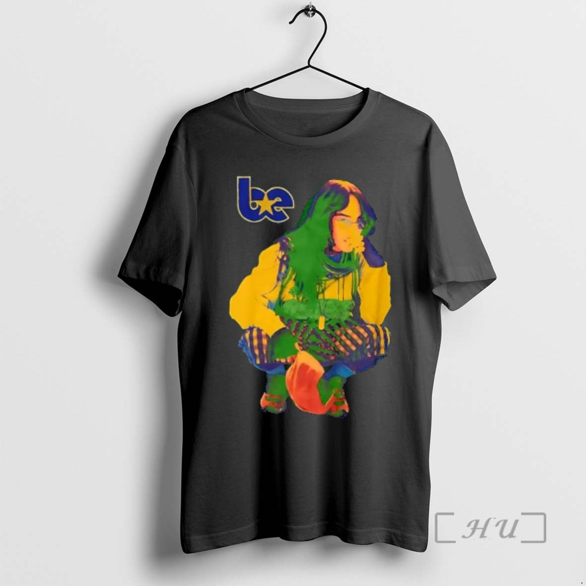 Officials Billie Eilish Color Pop Crouching Portrait Art T-Shirts, Hoodie, Sweatshirt | AU18TeeNovaLab.com