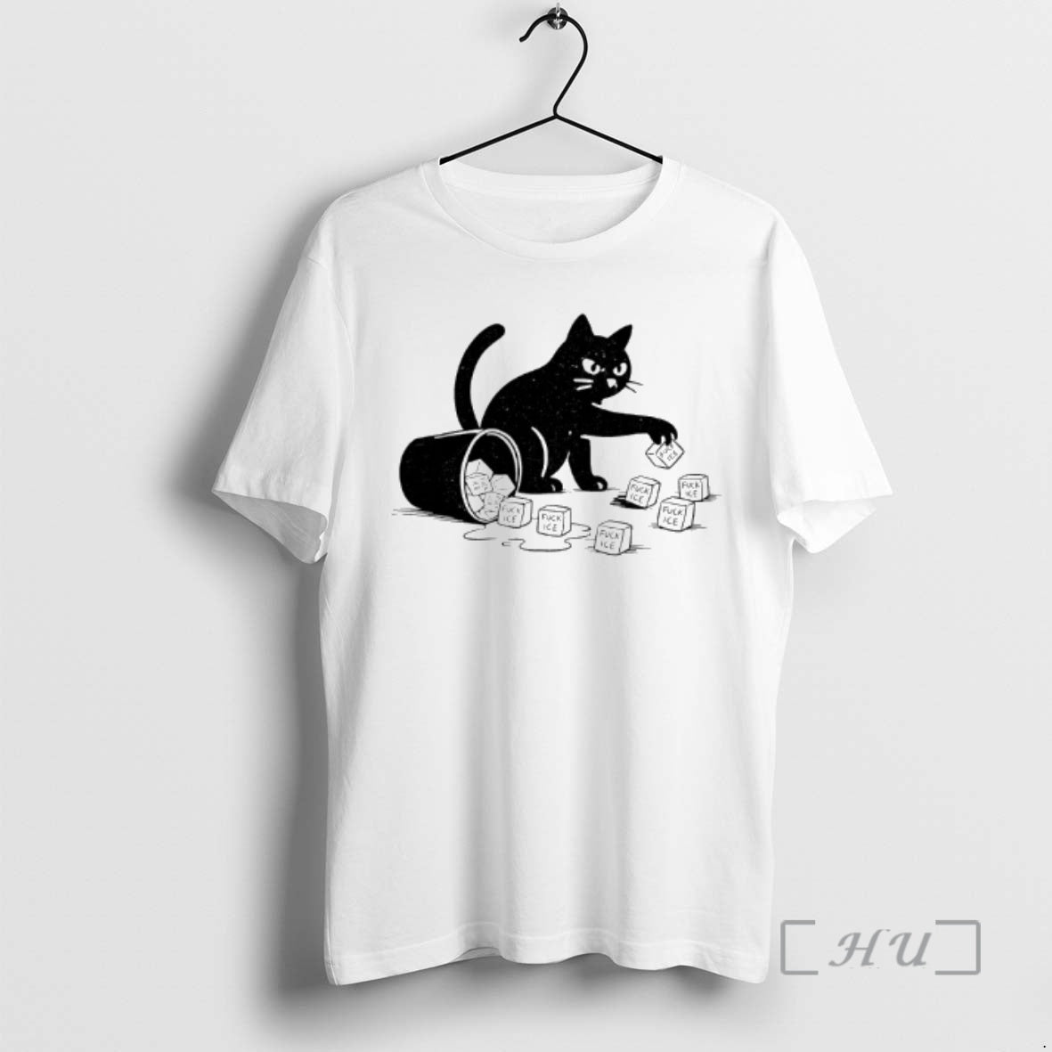 Officials Black Cat Fuck Ice Anti Trump T-Shirts, Hoodie, Sweatshirt | AU18TeeNovaLab.com