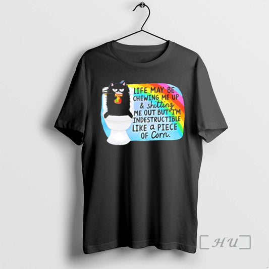 Officials Black Cat Life Way Be Chewing Me Up And Shitting Me Out But Im T-Shirts, Hoodie, Sweatshirt | AU18TeeNovaLab.com
