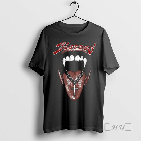 Officials Blessed Vampire Mouth With Cross Gothic Dark Art Woman T-Shirts, Hoodie, Sweatshirt | AU18TeeNovaLab.com