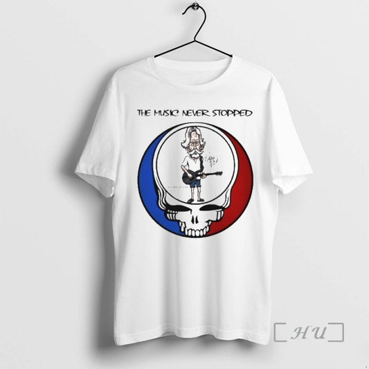 Officials Bob Weir Grateful Dead 1947 2026 Signature The Music Never Stopped Premium T Shirts