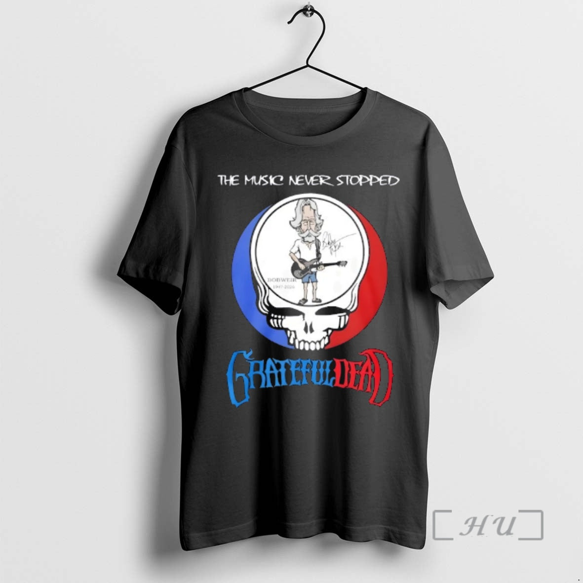 Officials Bob Weir Grateful Dead The Music Never Stopped T-Shirts, Hoodie, Sweatshirt | AU18TeeNovaLab.com
