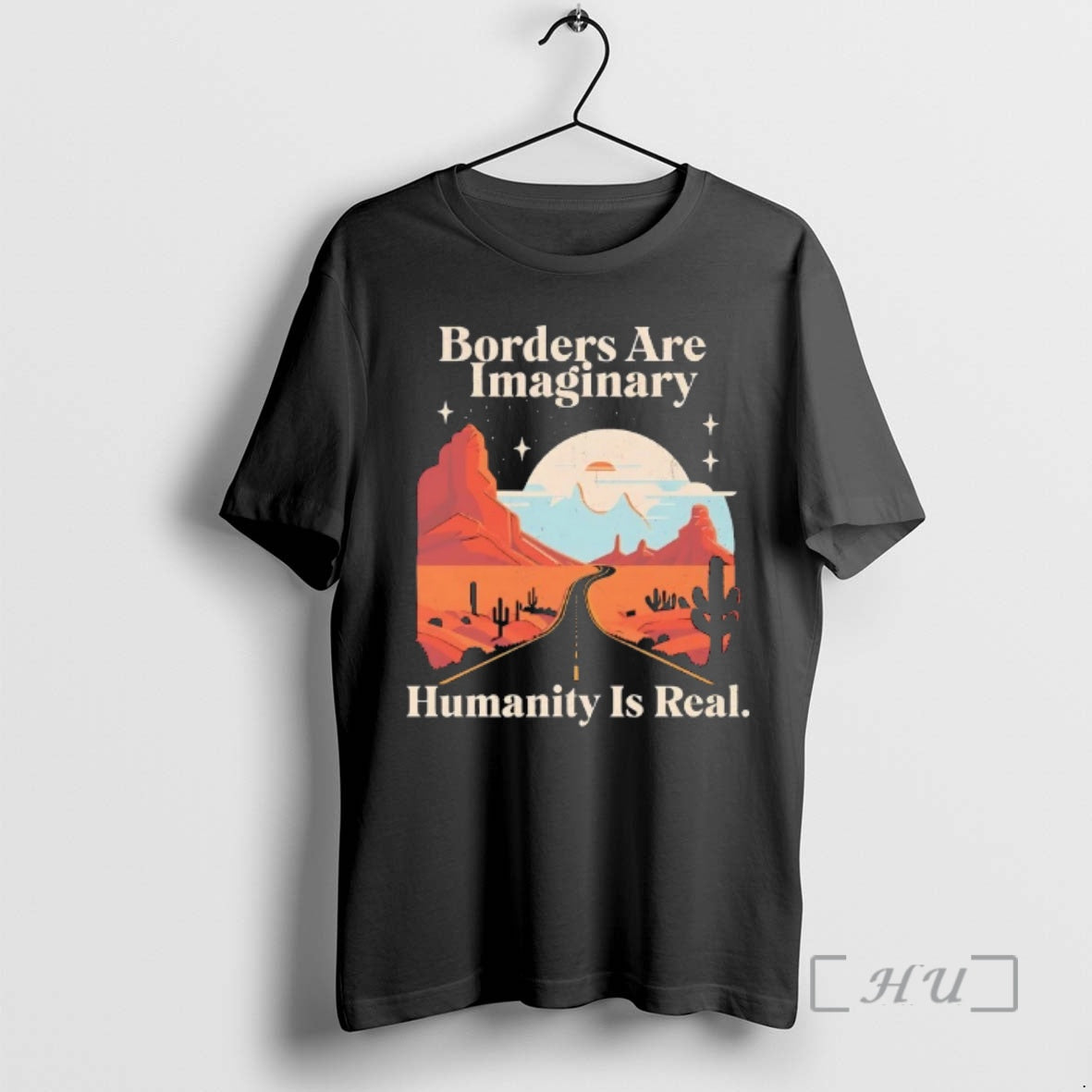 Officials Borders Are Imaginary Humanity Is Real Vintage T-Shirts, Hoodie, Sweatshirt | AU18TeeNovaLab.com