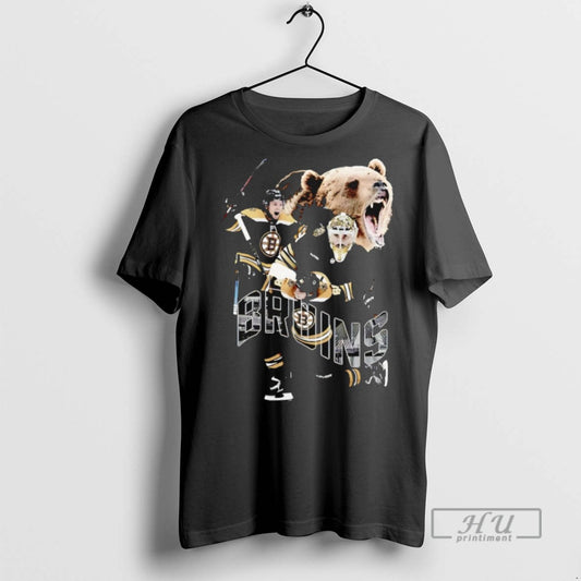 Officials Boston Bruins Ice Hockey Bear With Player T Shirts