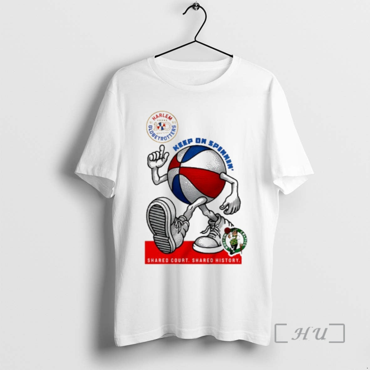 Officials Boston Celtics X Harlem Globetrotters Keep On Spinning 2026 T-Shirts, Hoodie, Sweatshirt | AU18TeeNovaLab.com
