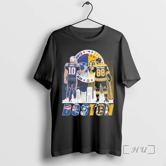 Officials Boston Sports Teams Drake Maye And David Pastrnak T-Shirts, Hoodie, Sweatshirt | AU18TeeNovaLab.com