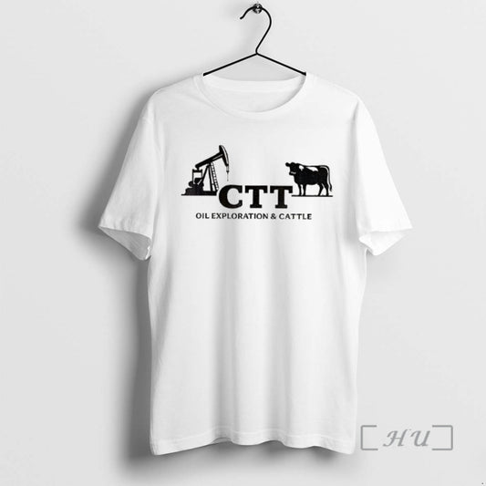 Ctt Oil And Cattle Company Logo Texas Longhorn Oil Field
