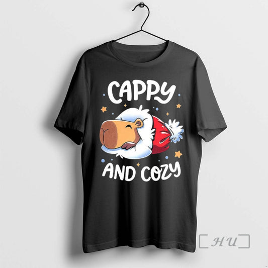 Officials Cappy And Cozy Capybara Holidays Christmas T-Shirts, Hoodie, Sweatshirt | AU18TeeNovaLab.com