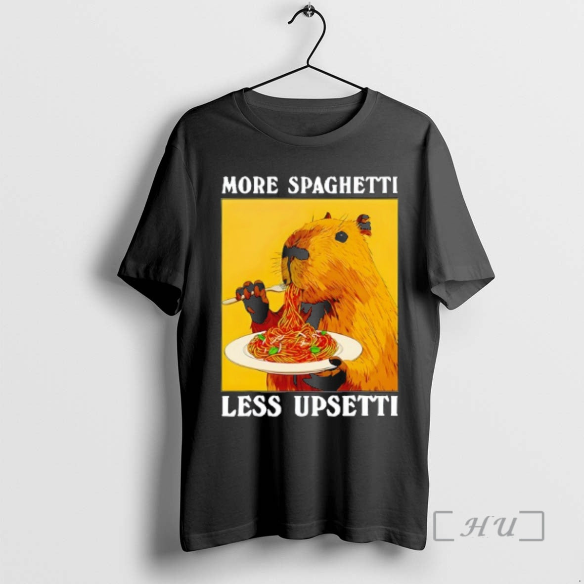 Officials Capybara Spaghetti More Spaghetti Less Upsetti T-Shirts, Hoodie, Sweatshirt | AU18TeeNovaLab.com