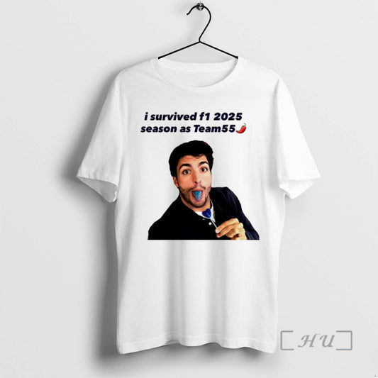 Officials Carlos Sainz I Survived F1 2025 Season As Team55 T-Shirts, Hoodie, Sweatshirt | AU18TeeNovaLab.com