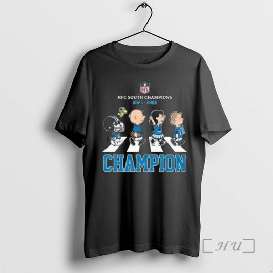 Officials Carolina Panthers First Division Title In 10 Years Nfc South Champions 2025 2026 Peanuts T-Shirts, Hoodie,...