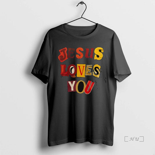 Officials Carolina Panthers Jesus Loves You Logo Double Sided Graphic T-Shirts, Hoodie, Sweatshirt | AU18TeeNovaLab.com