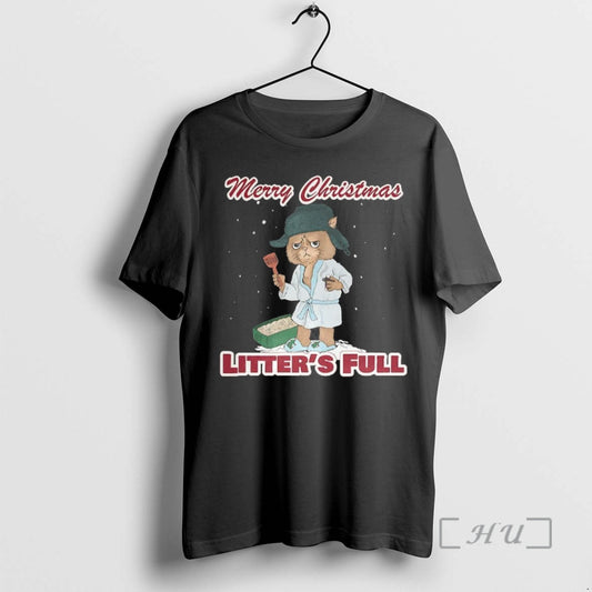 Officials Cat Scowled Litters Full Merry Christmas T-Shirts, Hoodie, Sweatshirt | AU18TeeNovaLab.com