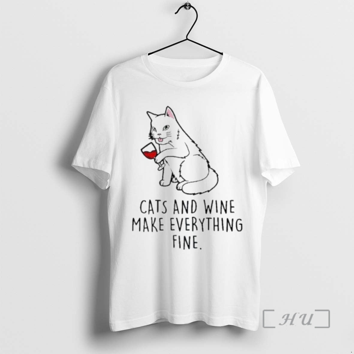 Officials Cats And Wine Make Everything Fine T-Shirts, Hoodie, Sweatshirt | AU18TeeNovaLab.com