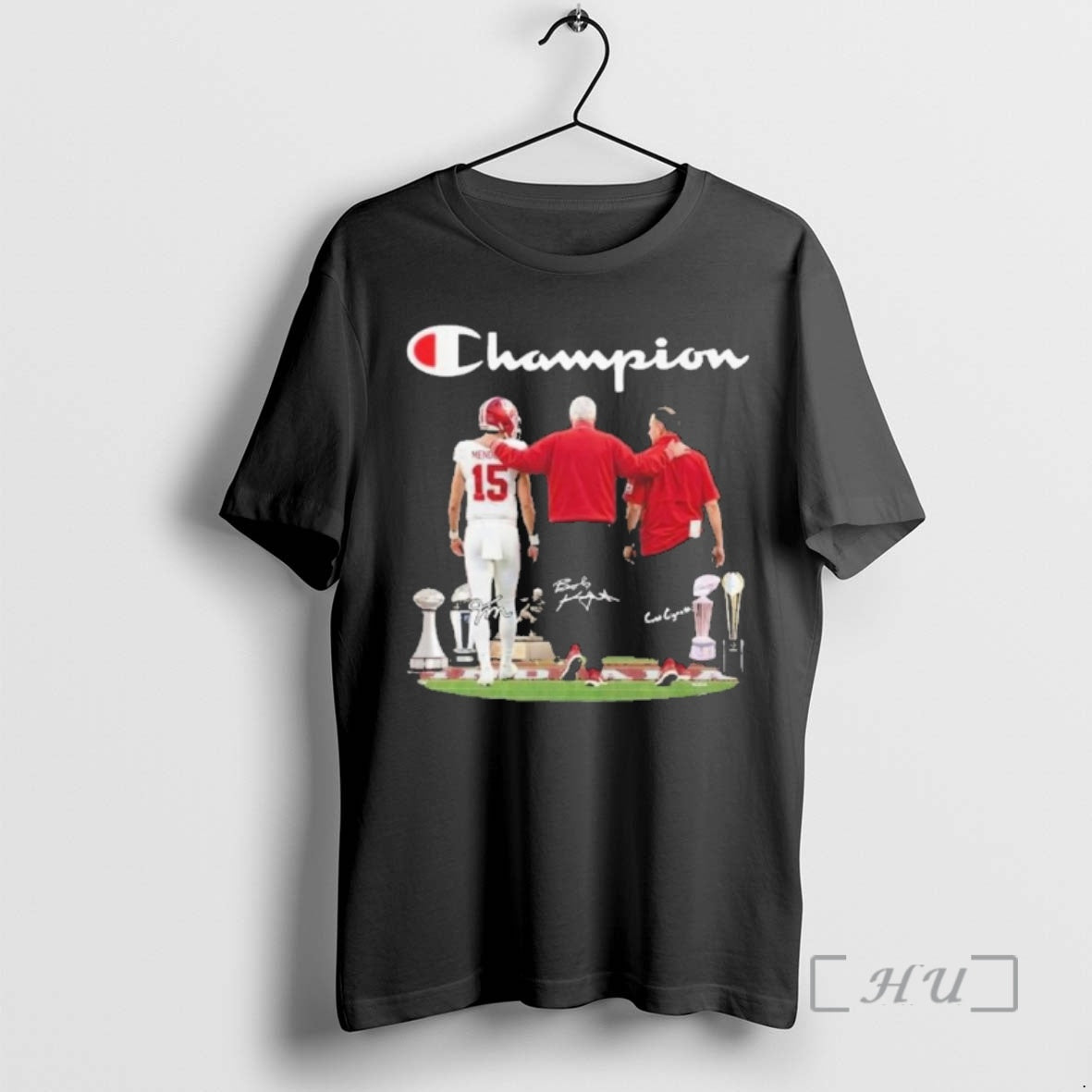 Champion Fernando Mendoza Curt Cignetti And Bob Knight Indiana Football