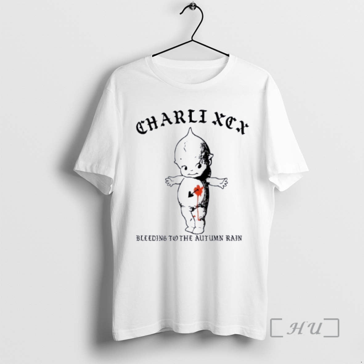 Officials Charli Xcx Brat Tattoo Kewpie Bleeding To The Autumn Rain Premium T Shirts Sweater Hoodie, Sweatshirt