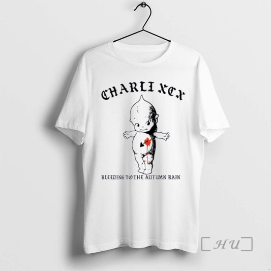 Officials Charli Xcx Brat Tattoo Kewpie Bleeding To The Autumn Rain Premium T Shirts Sweater Hoodie, Sweatshirt