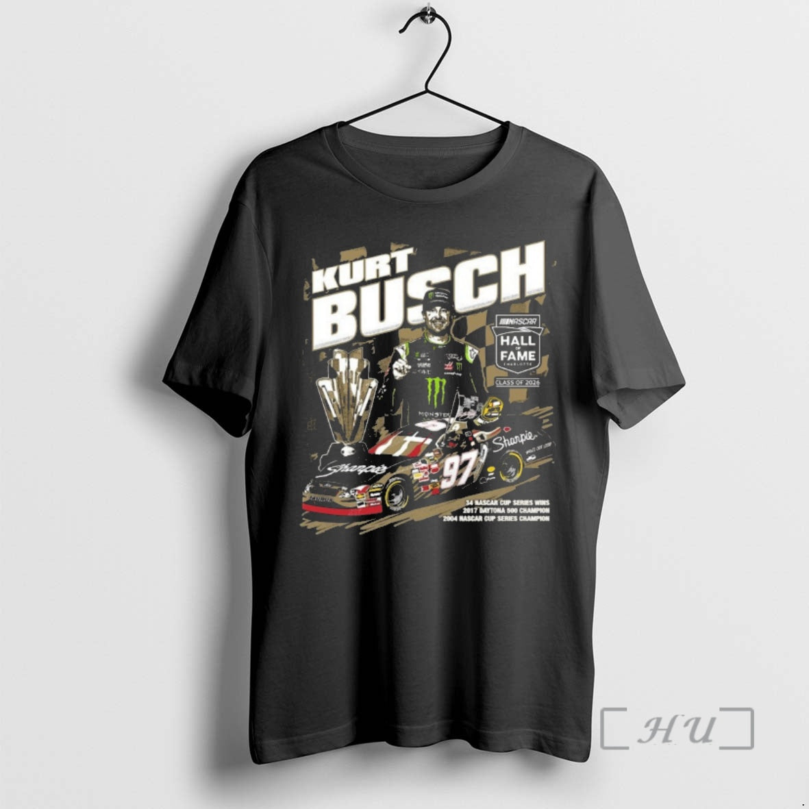 Officials Checkered Flag Sports Kurt Busch Nascar 2026 Hall Of Fame Premium T Shirts Sweater Hoodie, Sweatshirt