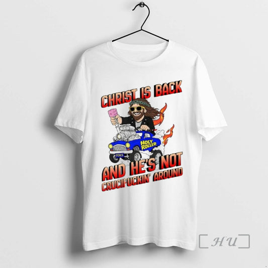 Officials Christ Is Back And Hes Not Crucifuckin Around Fuck Ice Woman Premium T Shirts