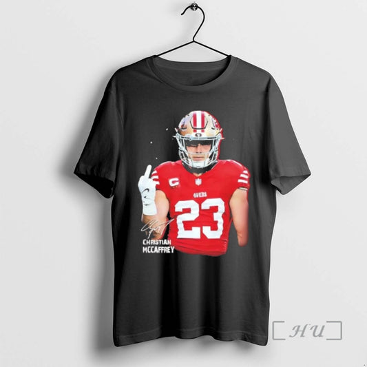 Officials Christian Mccaffrey Middle Finger Signature T-Shirts, Hoodie, Sweatshirt | AU18TeeNovaLab.com