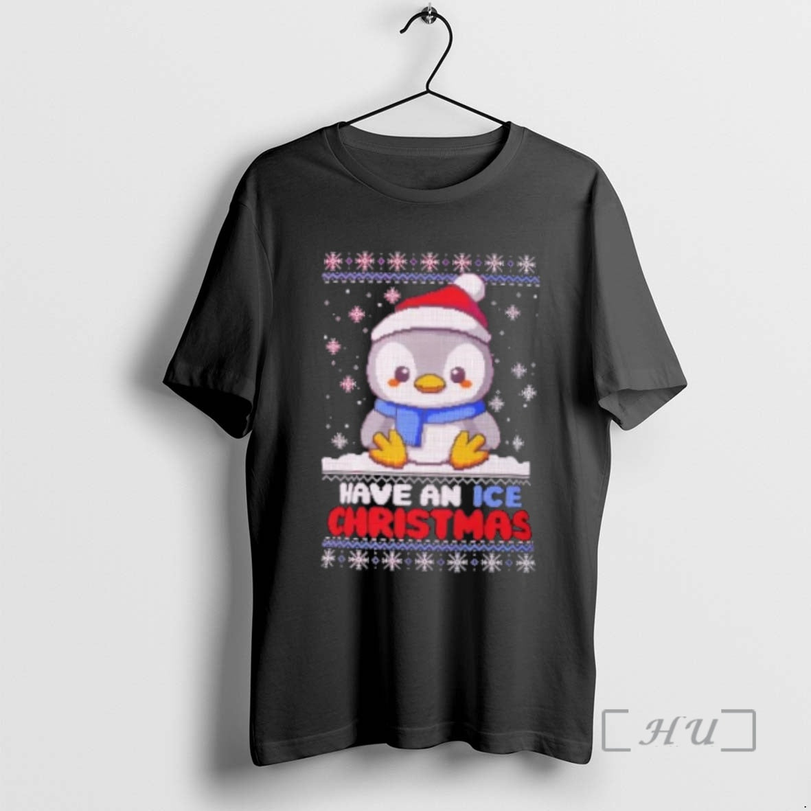 Officials Christmas Penguin Ugly Pixel Art Holiday T-Shirts, Hoodie, Sweatshirt | AU18TeeNovaLab.com